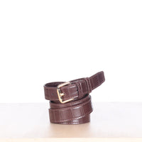 Thumbnail for Chocolate Croc Effect Belt Strap (L/LXL)