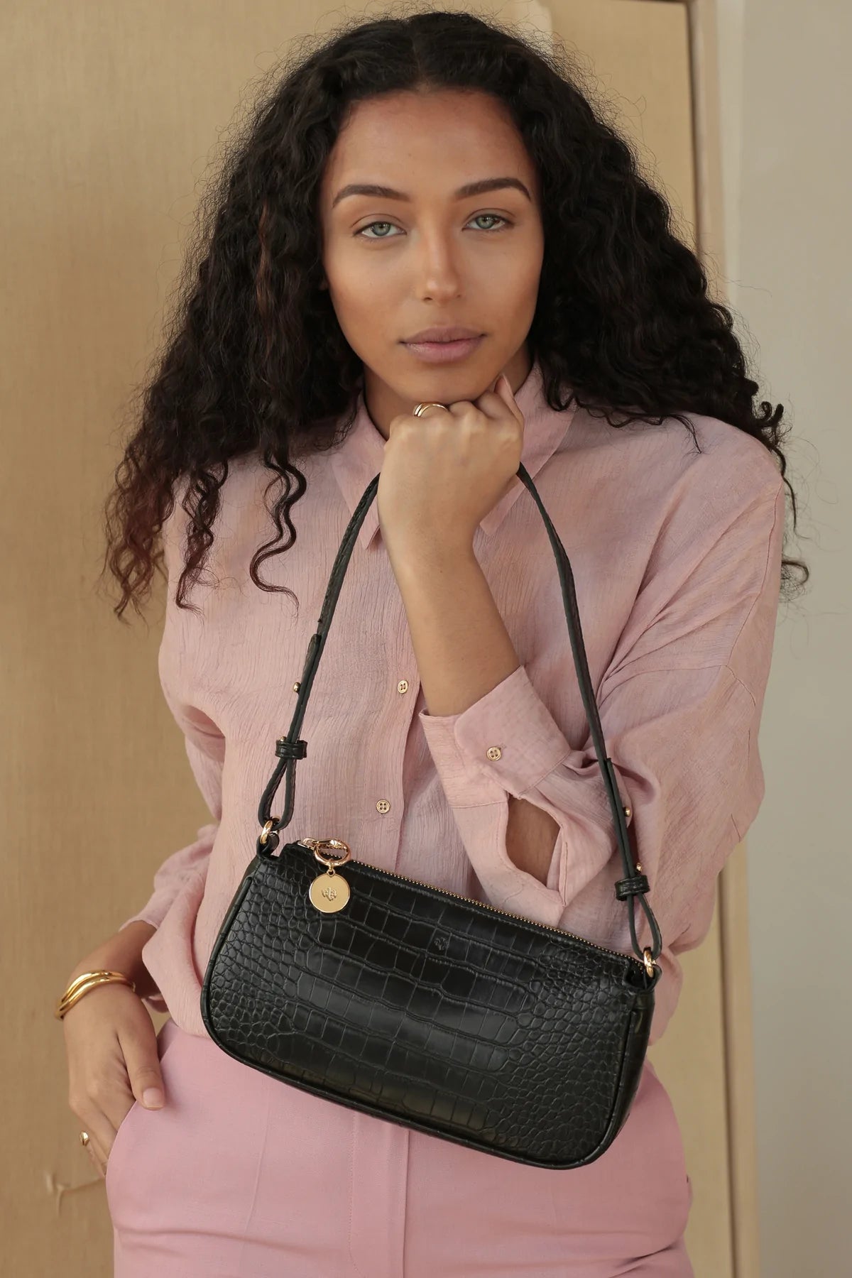 Baguette – Black Croc Effect