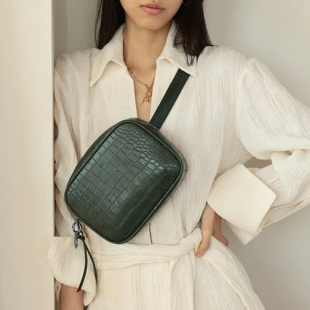 Belt Bag – Forest Green Croc