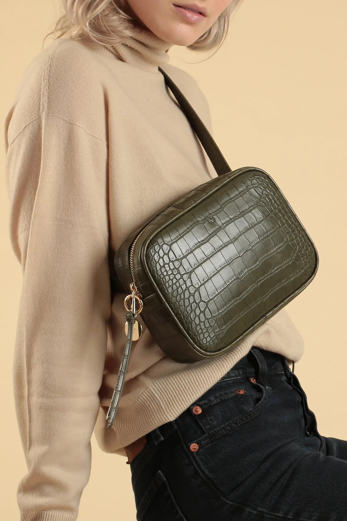 Belt Bag – Khaki Croc