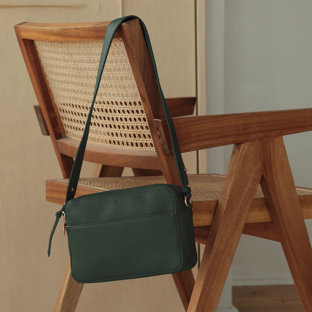Mini Bloom Bag – Forest Green Pebble