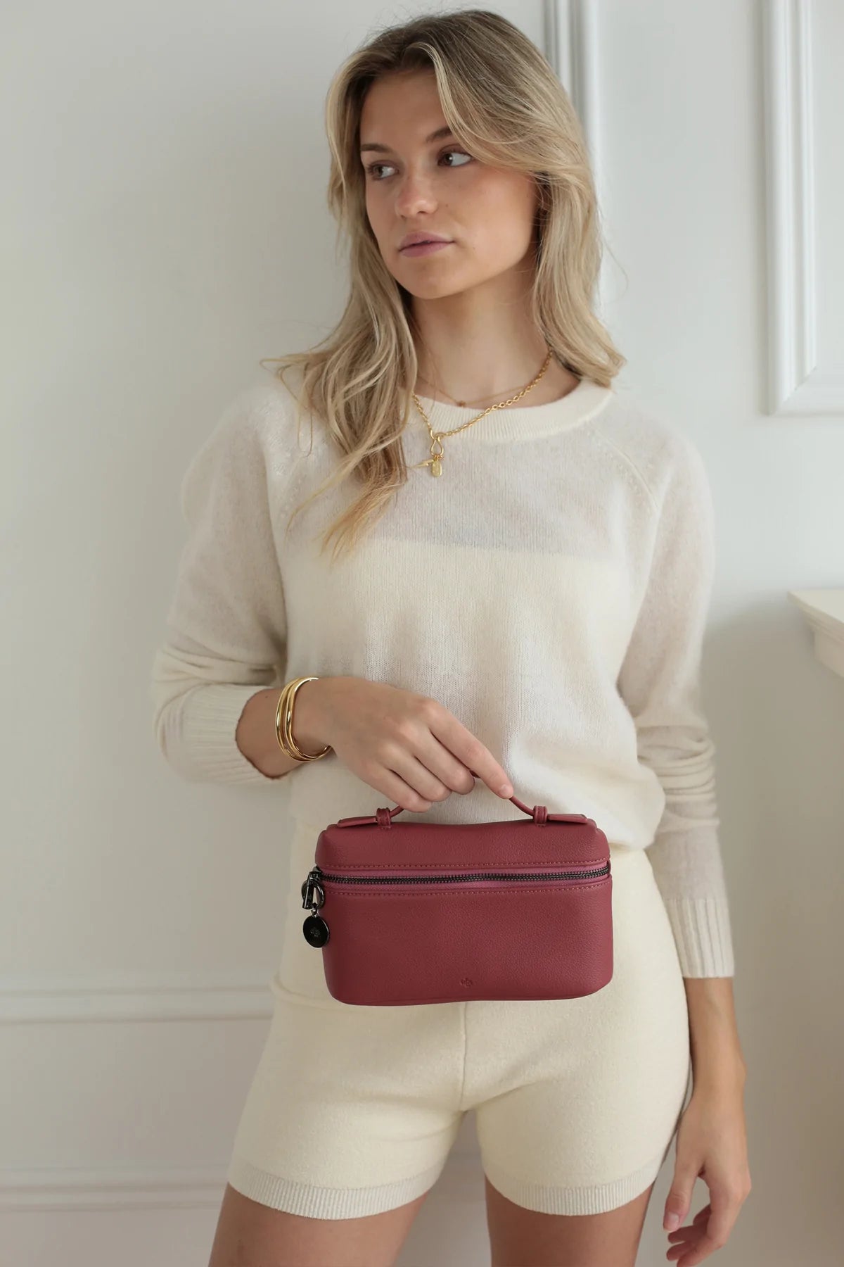 Mini Case Clutch - Berry Pebble