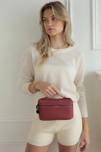 Mini Case Clutch - Berry Pebble
