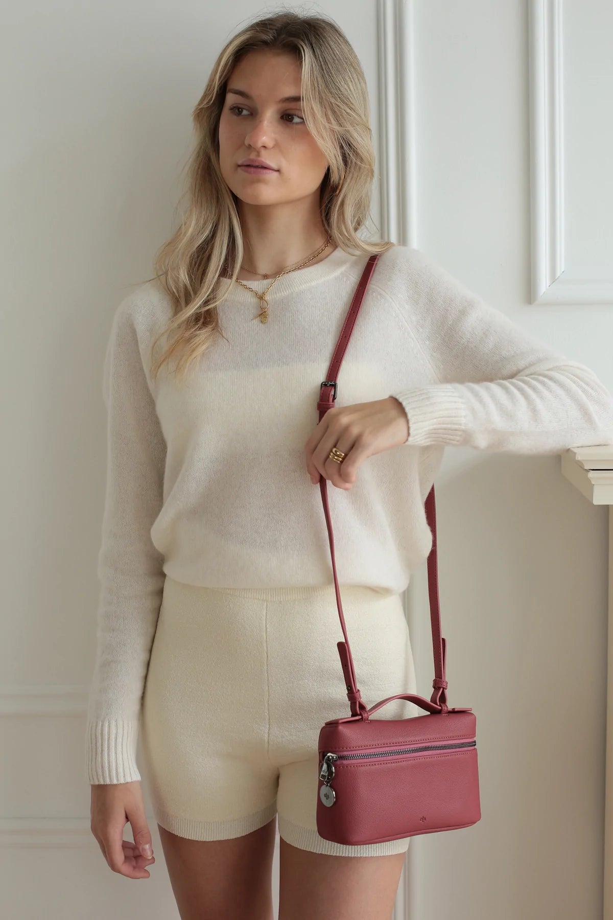 Mini Case Clutch - Berry Pebble