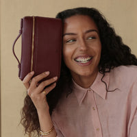 Mini Case Clutch - Wine Pebble