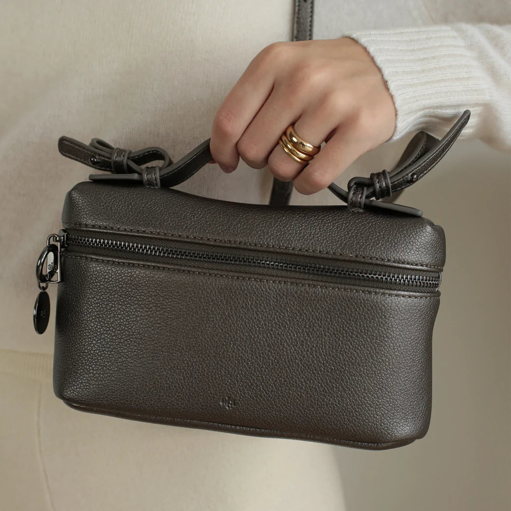 Mini Case Clutch - Pewter Pebble