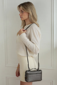 Mini Case Clutch - Pewter Pebble
