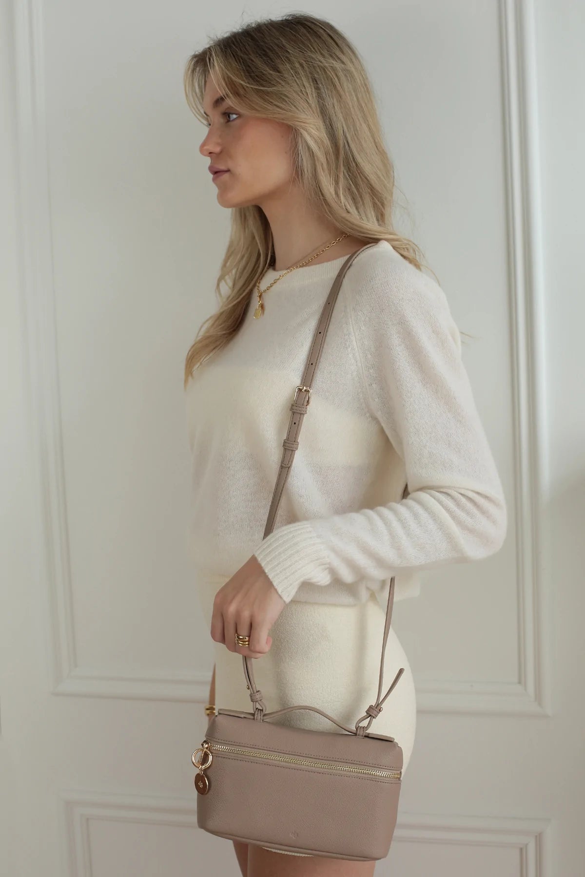 Mini Case Clutch - Taupe Pebble