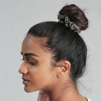 Thumbnail for Vegan Leather Scrunchie - Khaki