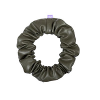 Thumbnail for Vegan Leather Scrunchie - Khaki