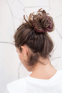 Thumbnail for Vegan Leather Scrunchie - Burgundy